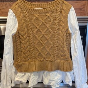 Anthropologie Cable Sweater and Sleeves